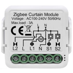 Zigbee 230V egy áramkörös függönyvezérlő relé, kapcsolóbemenettel
