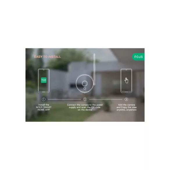 Nous W7P – IP csőkamera, 3MP, Tuya, Wi-Fi