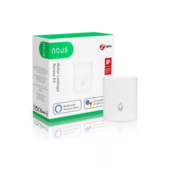 Nous E4 – vízszivárgás/csőtörés érzékelő, Tuya Zigbee