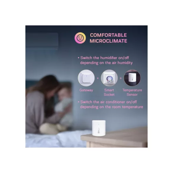 Nous E5 – hőmérséklet és pára érzékelő, Tuya Zigbee