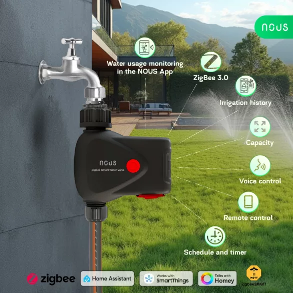 Nous L14 – öntözőszelep, Tuya Zigbee