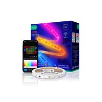   Nous F4 okos Tuya Wi-FI RGBIC (chip-enként vezérelhető) LED szalag, 5 méter