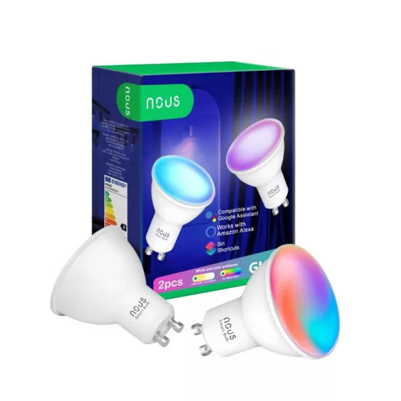 Nous P8 – GU10 RGB izzó, Tuya Wi-Fi, Matter (2 db)