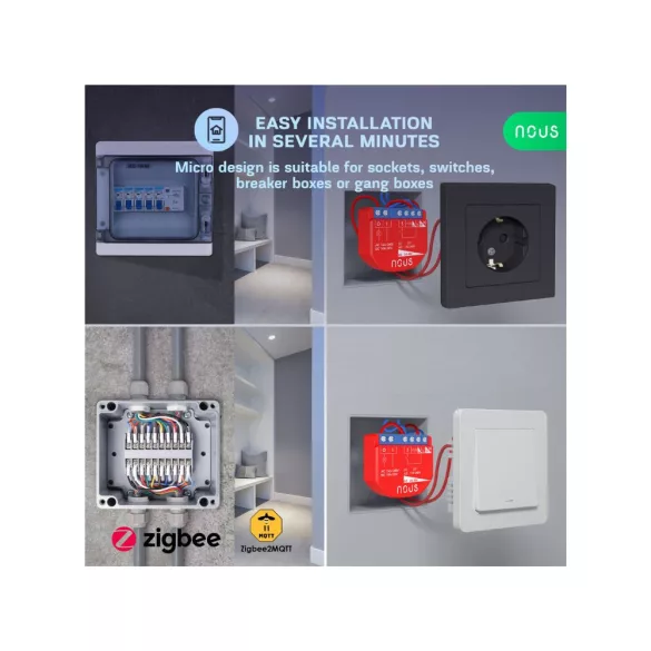 Nous B1Z – kapcsolórelé, Tuya Zigbee