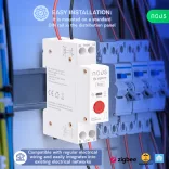 Nous D2Z – DIN relémodul fogyasztásmérővel, Tuya Zigbee