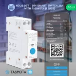 Nous D3T – DIN relémodul fogyasztásmérővel, Wi-Fi, Tasmota, Matter