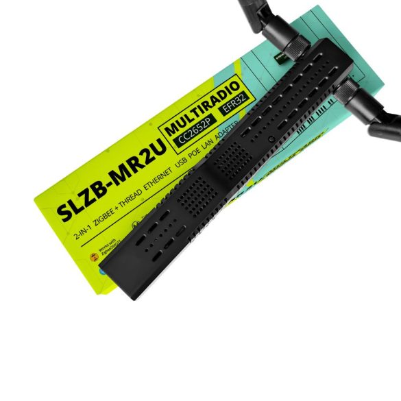 SMLIGHT SLZB-MR2U – Zigbee, Matter over Thread, Ethernet, PoE, USB, Wi-Fi adapter, fekete (CC2652P + EFR32MG21)