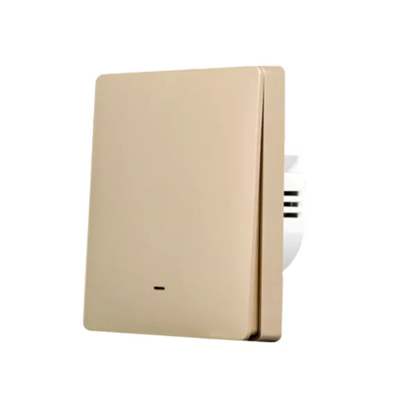 SmartWise B61 UNI Zigbee 3.0 + RF, 1 áramkörös, gombos villanykapcsoló, arany színű