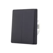   SmartWise B62 UNI Zigbee 3.0 + RF, 2 áramkörös, gombos villanykapcsoló, fekete
