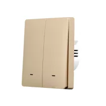   SmartWise B62 UNI Zigbee 3.0 + RF, 2 áramkörös, gombos villanykapcsoló, arany színű