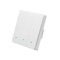   SmartWise B63 UNI Wi-Fi + eWeLink-Remote, 3 áramkörös, gombos villanykapcsoló, fehér