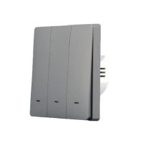   SmartWise B63 UNI Zigbee 3.0 + RF, univerzális bekötésű, 3 áramkörös, fizikai nyomógombos okos villanykapcsoló, szürke