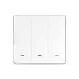 SmartWise BEREM3, 3 gombos vezeték nélküli eWeLink-Remote kapcsoló, fehér előlappal