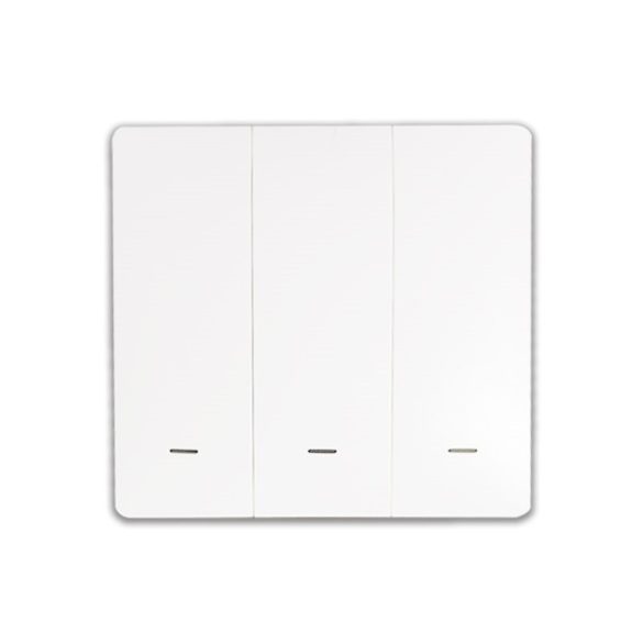 SmartWise BEREM3, 3 gombos vezeték nélküli eWeLink-Remote kapcsoló, fehér előlappal