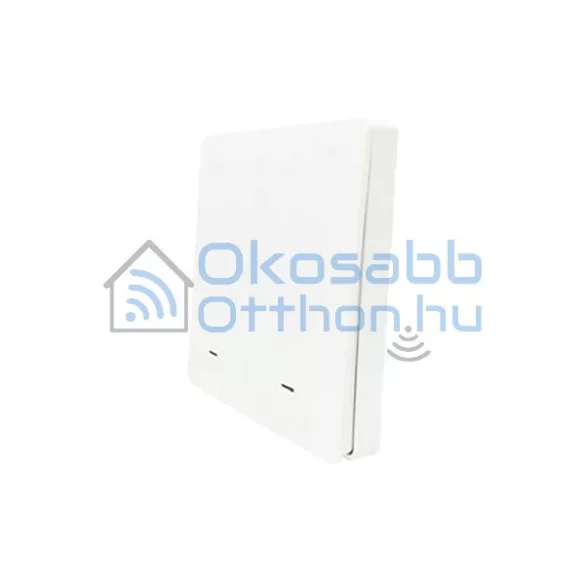 SmartWise BRFW2 2 gombos vezeték nélküli, RF fali kapcsoló, fehér