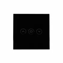 SmartWise érintős redőnykapcsoló, Wi-Fi, fekete