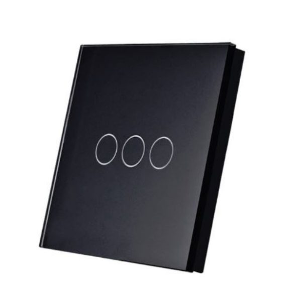 SmartWise TEREM3B – 3 gombos, vezeték nélküli kapcsoló, eWeLink-Remote, fekete