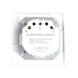 SmartWise S1PMW fogyasztásmérős Wi-Fi-s okos konnektor aljzat, eWeLink app-os, üveg előlappal