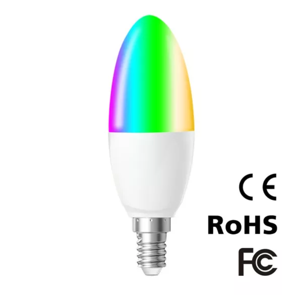 SmartWise RGBW okosizzó, E14, Wi-Fi, eWeLink-Remote