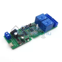   SmartWise 2 áramkörös eWeLink relé, 5V-32V AC/DC, Zigbee, RF