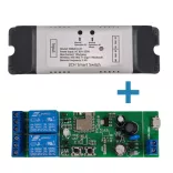 SmartWise 2 áramkörös eWeLink relé, 85V-250V AC, Wi-Fi, eWeLink-Remote