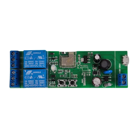 SmartWise 2 áramkörös eWeLink relé, 85V-250V AC, Wi-Fi, eWeLink-Remote