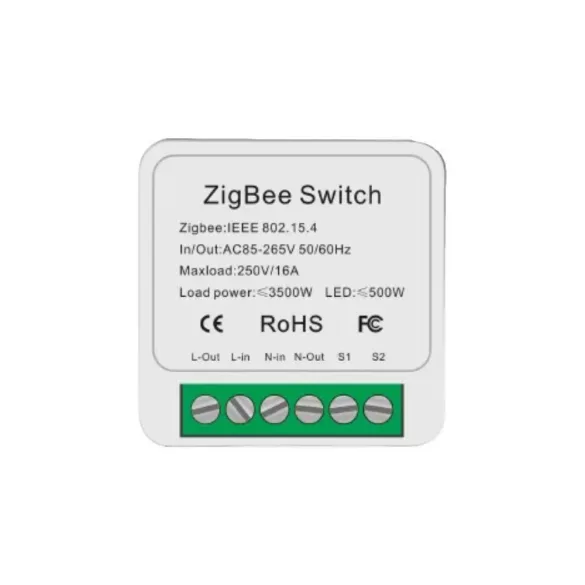 SmartWise Mini ZB – 1 áramkörös relé, Zigbee 3.0