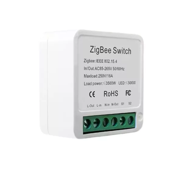 SmartWise Mini ZB – 1 áramkörös relé, Zigbee 3.0