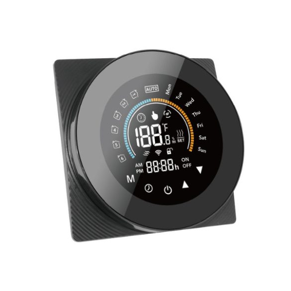 SmartWise COLOR 'A' – eWeLink termosztát, 5A NO/NC, Wi-Fi, fekete