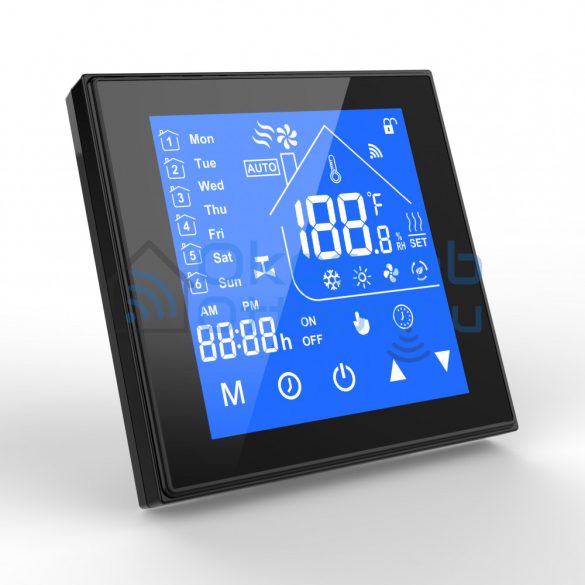 SmartWise Wi-Fi-s termosztát, 'A' típus (5A), fekete