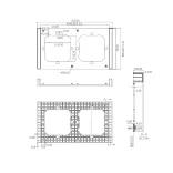 Sonoff kettes sorolókeret M5-80 villanykapcsolókhoz, szürke
