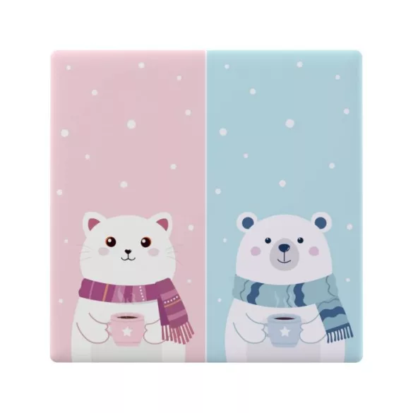 Sonoff TX Ultimate T5-2C – 2 gombos villanykapcsolóhoz rajzfilm mintás előlap