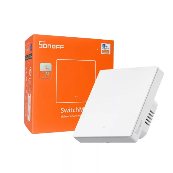 Sonoff SwitchMan M5 – 1 áramkörös villanykapcsoló, Zigbee, fehér (ZBM5-1C-86W)
