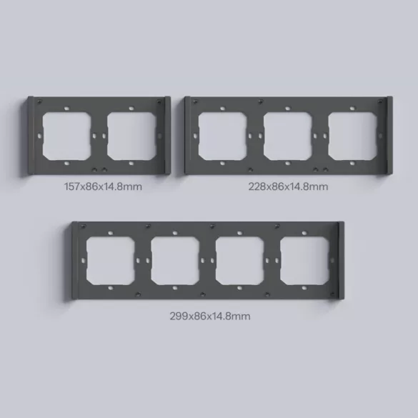 Sonoff SwitchMan M5 – 2 áramkörös, sorolható villanykapcsoló, Wi-Fi, Matter, (ÚJ) szürke (M5-2C-80M)
