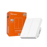 Sonoff SwitchMan M5 – 2 áramkörös, sorolható villanykapcsoló, Zigbee, fehér (ZBM5-2C-80W)