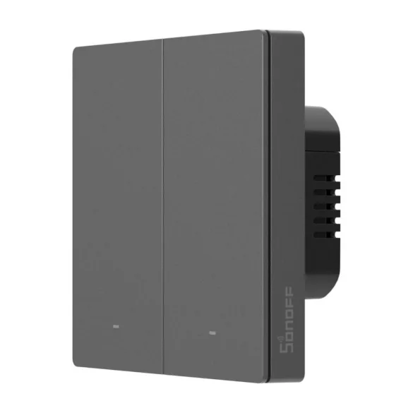Sonoff SwitchMan M5 – 2 áramkörös villanykapcsoló, Wi-Fi, Matter, (ÚJ) szürke (M5-2C-86M)