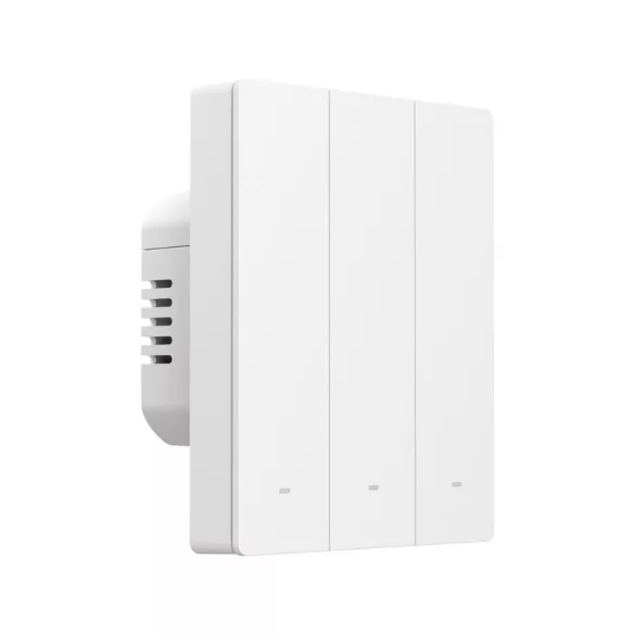Sonoff SwitchMan M5 – 3 áramkörös, sorolható villanykapcsoló, Zigbee, fehér (ZBM5-3C-80W)