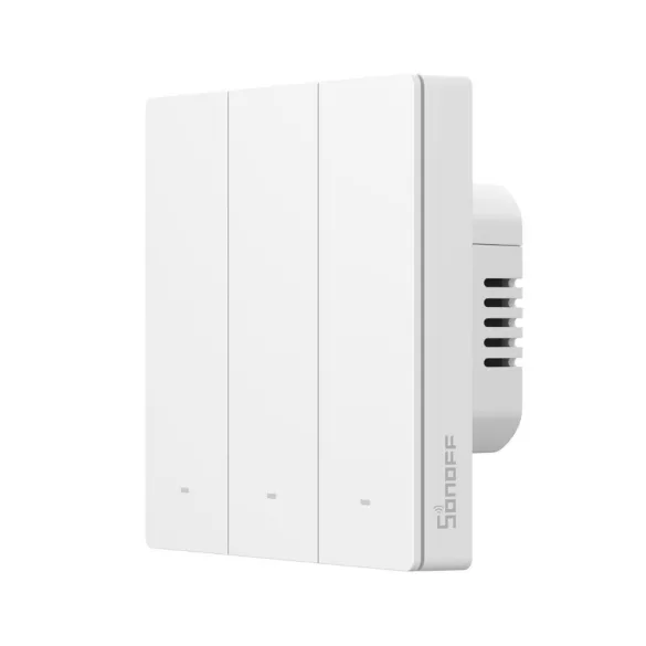 Sonoff SwitchMan M5 – 3 áramkörös villanykapcsoló, Zigbee, fehér (ZBM5-3C-86W)