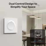 SONOFF Orb-ZBW2 2-Gang Zigbee Smart Wall Switch – két áramkörös, fázis+nulla mini relémodul + kapcsoló, Zigbee, fehér (MINI-ZB2GS-E)