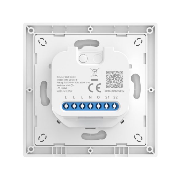 Sonoff Orb-ZBDIM Zigbee Dimmer Wall Switch – fogyasztásmérős fényerőszabályzó modul + kapcsoló, Zigbee, fehér (MINI-ZBDIM-E)