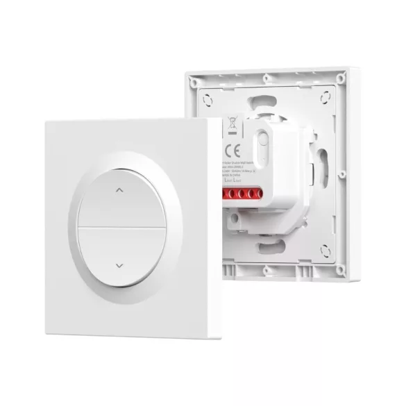SONOFF Orb-ZBRBS Smart Roller Shutter Wall Switch –  mini relémodul redőnyökhöz + falikapcsoló, Zigbee, fehér  (MINI-ZBRBS-E)