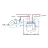 Sonoff NSPanel WiFi-s két gombos okos villanykapcsoló, érintős LED kijelzővel, hőmérővel, termosztát
