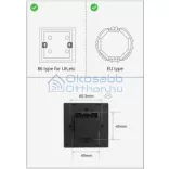 Sonoff NSPanel WiFi-s két gombos okos villanykapcsoló, érintős LED kijelzővel, hőmérővel, termosztát