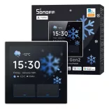 SONOFF NSPanel Pro Gen2 Smart Home Control Panel –  vezérlő panel két áramkörös kapcsolóval, Wi-Fi, Zigbee, Matter, Bluetooth, fehér (NSPanel86PW-Relay)