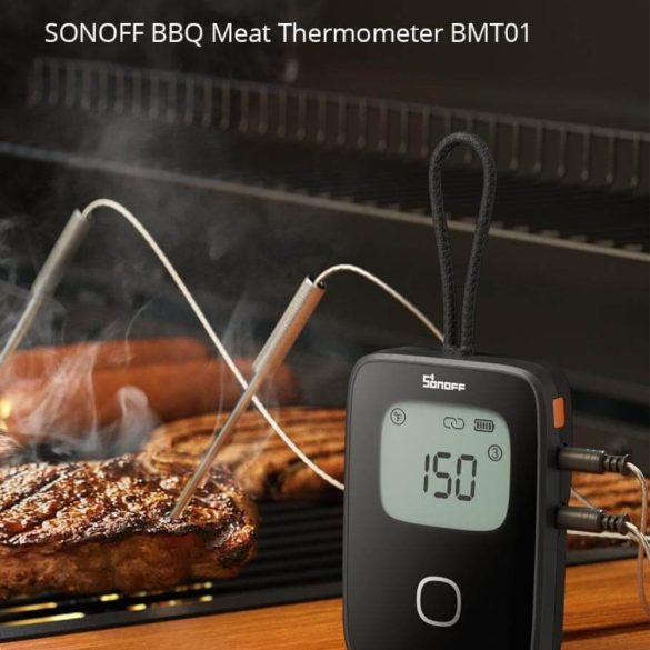 Sonoff BMT01 – barbecue grill húshőmérő, két szondával, Bluetooth