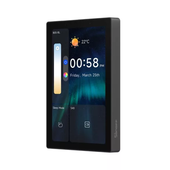 Sonoff NSPanel Pro 120 – vezérlőpanel, eWeLink-Remote hub, Wi-FI, Zigbee, szürke