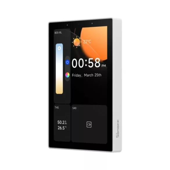 Sonoff NSPanel Pro 120 – vezérlőpanel, eWeLink-Remote hub, Wi-FI, Zigbee, fehér