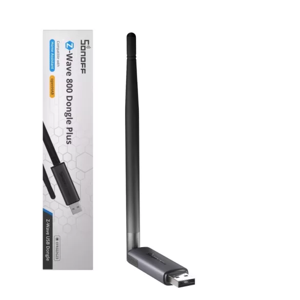 SONOFF Z-Wave 800 Dongle Plus –  Z-Wave USB vezérlő. LR, szürke (Dongle-PZG23)