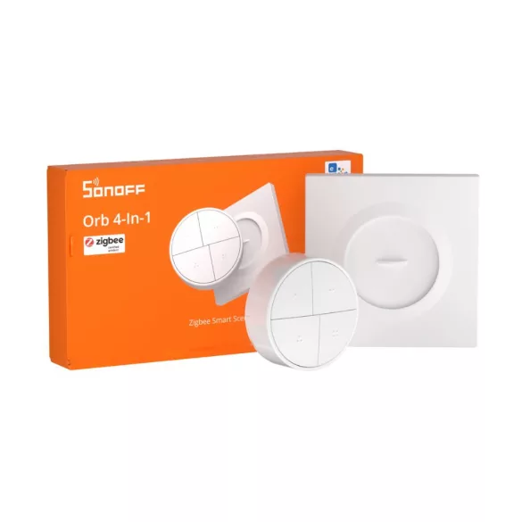 SONOFF Orb 4-In-1 Smart Scene Button - 4 gombos vezeték nélküli jelenetvezérlő, Zigbee, eWeLink-Remote (SNZB-01M)