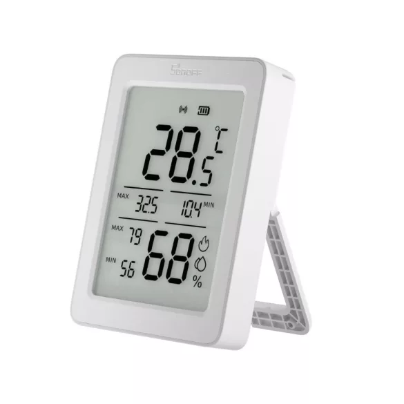 SONOFF AirGuard TH SNZB-02DR2 – hőmérséklet és pára érzékelő, LCD kijelzővel, Zigbee, fehér